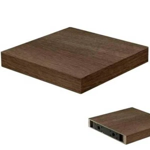 Mensola Parete Quadrata Scaffale 25x25x4cm Libreria Legno MDF Noce Moderna - Foto 1 di 7