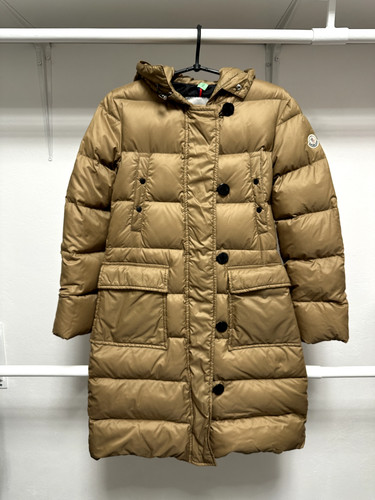 Moncler Parka donna marrone lungo imbottito taglia 1