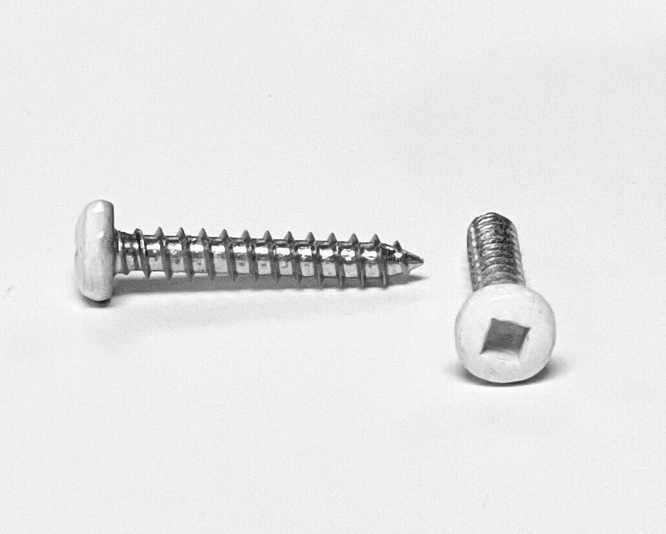 ABS NO MORE 100 Pan White Head Screw # 8 X 1" Square Drive Twinfast Thread Screws Cargo RV