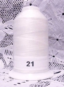 1 NEW off white #21 GUTERMANN miniking 100% polyester thread 1094 yards Spool - Picture 1 of 1