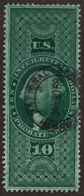 R96c US Revenue Stamp Circular Handstamp - Image 1 of 2