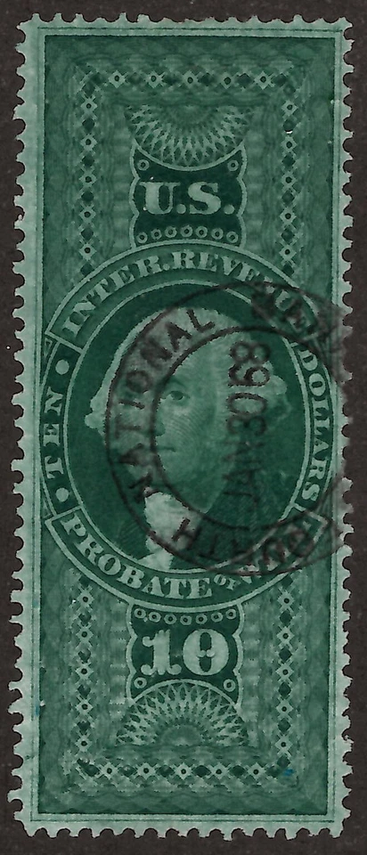 R96c US Revenue Stamp Circular Handstamp - Image 1 of 2