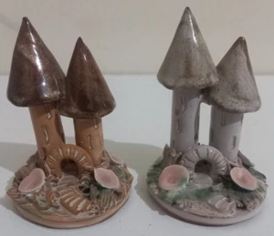 Kegworth Keramik - 2x Miniatur Pilz/Turm Ornamente - 7 cm, Vintage - Bild 1 von 3