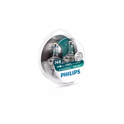 Lampade Lampadine Philips H4 X-treme Vision +130% 12V 55/60W 112342XV+S2 - Immagine 1 di 4