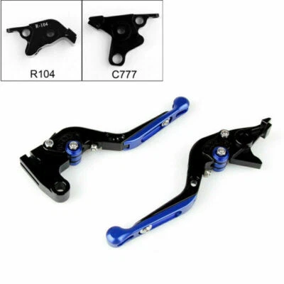 Adjustable Folding Extendable Brake Clutch Levers For Yamaha MT-01 V-MAX Blue T9 - Image 1 of 4