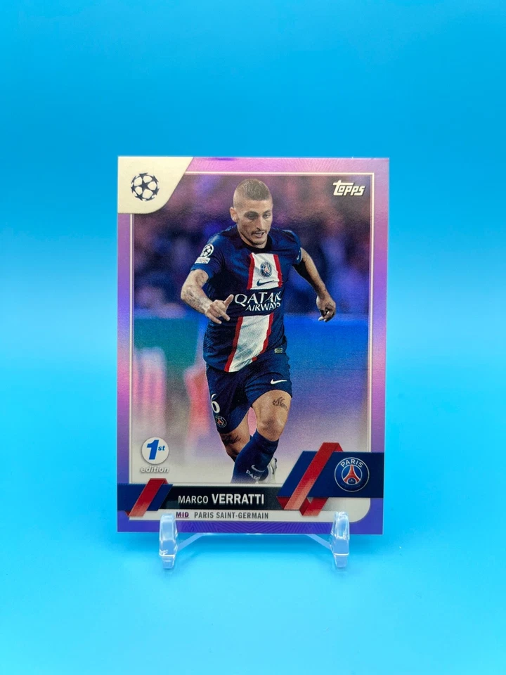 Marco Verratti /30 2022-23 Topps UEFA Club Competitions 1st Edition Purple Foil - Image 1 of 4