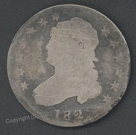 USA 1821 Capped Bust 25c Quarter Silver 108380 Cover