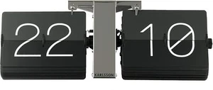 Karlsson Flip Clock No Case Black, Chrome Stand, Steel, 8.5 x 36 x 14 cm - Picture 1 of 3