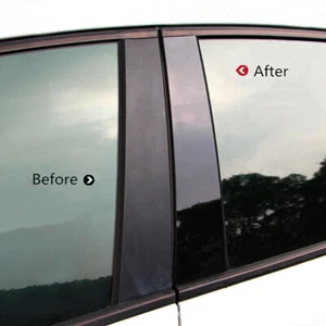 8x Window Cover Pillar Posts Trim Sticker Black Fit Mazda 6 GH1 Liftback 08-2012 - Picture 1 of 12