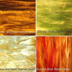 Stained Glass Sheet Pack - Variety Colors 4 Sheets - Picture 1 of 1