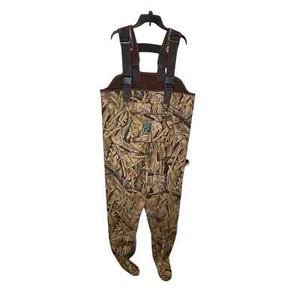 Ducks Unlimited Men's Chest Waders Camo Shoulder Harness Stocking Feet Brown XL - Picture 1 of 9