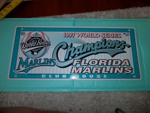 Florida Marlins World Series 1997 wall sign Vtg New man cave, club house sign - Picture 1 of 8