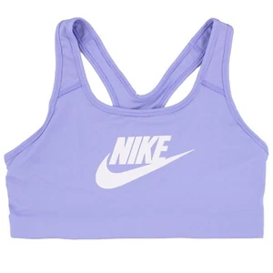 Nike Women's Sports Bra Medium Support Non Padded Dri-fit Swoosh Futura 899370 - Picture 1 of 6