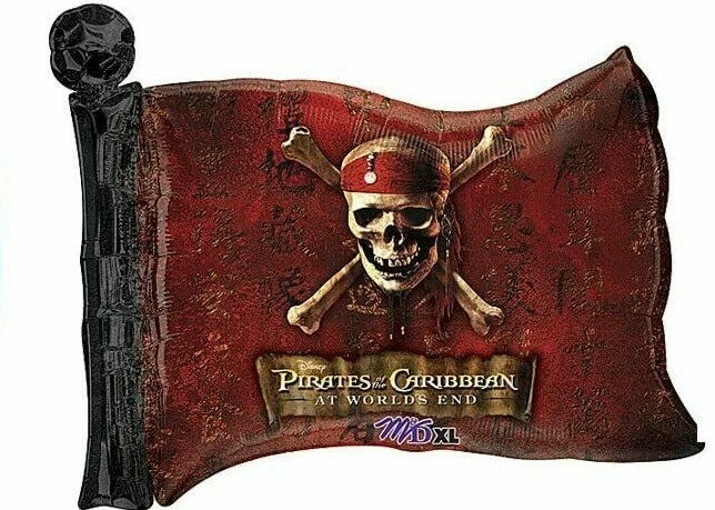 Pirates of the Caribbean Foil Balloon XL 27" x 22" - Boys Birthday Party  - Image 1 of 1