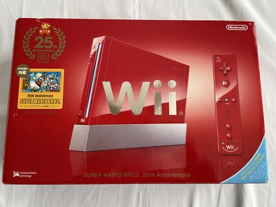 NINTENDO Wii Super Mario Bros 25th Anniversary Console Red w/Box #118 z#88 - Image 1 of 4