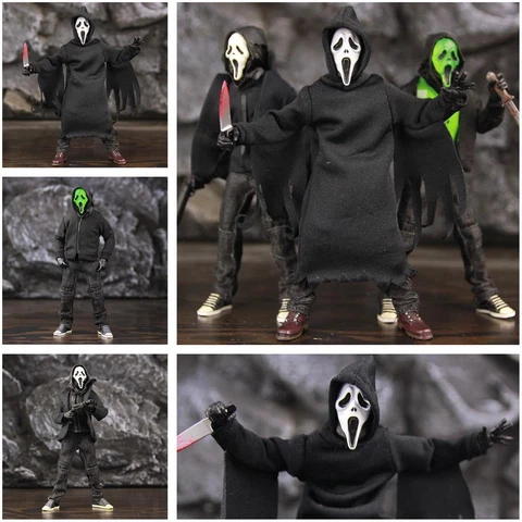 Classic Horror Film Scary Movie Scream Action Figure Stab White Ghost Face Cover