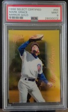 Mark Grace 1996 Select Certified Mirror Gold PSA 9 Chicago Cubs