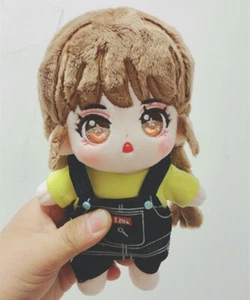 20cm KPOP NEGRO ROSA Peluche Bebé Doble Cola de Poní LISA Muñeca Juguete de Peluche + Ropa - Imagen 1 de 12
