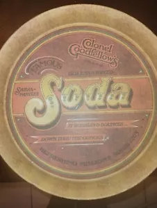 Vintage Goodfellows Brand Round 13 In 1979 Soda Tin Tray - Picture 1 of 5