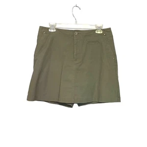 Dockers Green Khaki Skort Stretchy Fabric 3 Pockets Women’s Size 10 - Picture 1 of 16