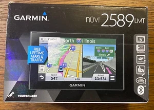 NOB Garmin Nuvi 2589 LMT 5”GPS Bundle Free Shipping - Picture 1 of 5