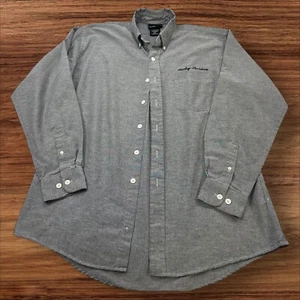 Vintage Harley-Davidson Button Down Shirt Long Sleeve Tall Biker Gray - Imagen 1 de 8