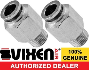 1/8" NPT MALE TO 1/4" OD HOSE PUSH TO CONNECT/PTC STRAIGHT FITTING 2PK VXA7181-2 - Picture 1 of 2