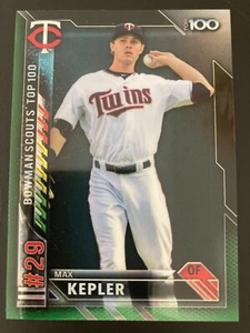 2016 Bowman Scouts 100 Green Refractor Rookie RC BTP-29 Max Kepler ed/99 - Bild 1 von 2