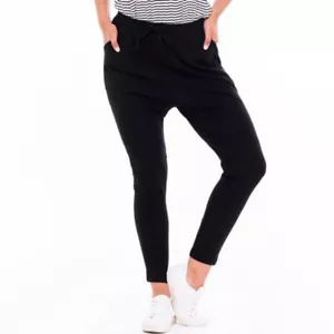 BETTY BASICS JADE PANT DROP CROTCH LOUNGE PANTS, BLACK SIZE 8-22 - Bild 1 von 4