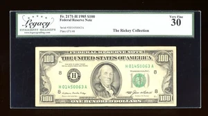DBR 1985 $100 FRN St. Louis Fr. 2171-H Legacy 30 Serial H01450063A - Picture 1 of 2