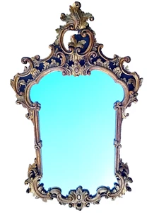 Baroque Mirror Carved Golden Wood Italy Mirror 145 Cm - Picture 1 of 13