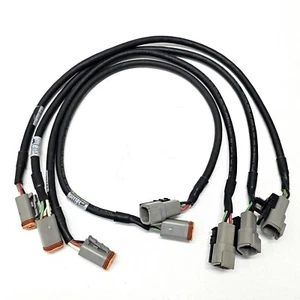 Qty 4 ~ NEW 26" Automotive Connector 4 Wire 18AWG Deutsch DTM04-4P & DTO6-4S - Picture 1 of 9