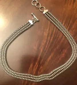 Silpada Sterling Silber 3-Strang Popcorn Kugel Kette Knebel Halskette N1108 - Bild 1 von 9