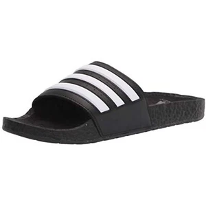 adidas unisex adult Adilette Boost Slide Sandal FY8154 Black/White Size 8M - Picture 1 of 8