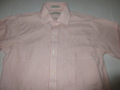 Camisa ajustada de colección para hombre Marshall Field con botones manga larga cuello pequeño rosa Foto 1 de 4