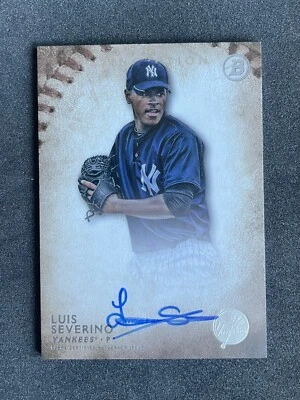 2015 Topps Inception PA-LS Luis Severino Autograph Yankees Baseball NY Mets - Image 1 of 2