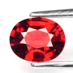 💎 0.67ct 6x4.8mm VVS Oval Natural Reddish Orange Garnet - Tanzania Gem - Bild 1 von 4