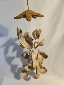 Seashell Wind Chime Indoor Outdoor Beach Decor natural Colorful Seashell - Picture 1 of 2