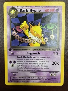 Dark Hypno 26/82 Rare 1st Edition Team Rocket Pokémon Card LP/LP+ - Picture 1 of 10