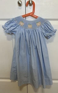 Size 3T Bishop Pumpkin Dress By Stitches Of Faith Thanksgiving - Picture 1 of 7