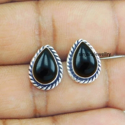 Orecchini a perno fatti a mano in argento sterling 925 con pietra preziosa... - Immagine 1 di 4