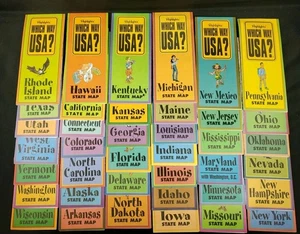 MIXED LOT HIGHLIGHTS CHILDREN 1998 WHICH WAY USA? 40 STATE MAPS Huge Collection  - Picture 1 of 5