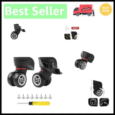 Repuesto de ruedas de equipaje de plástico negro duradero - ajuste perfecto para maletas Foto 1 de 4