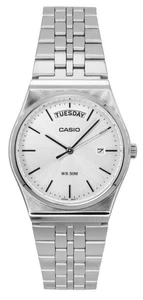 Casio Standard Analog Edelstahl Silber Zifferblatt Quarz MTP-B146D-7AV Herrenuhr - Picture 1 of 3