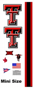 Mini casco de fútbol americano Texas Tech Red Raiders "rojo y negro" 8 mil envoltura de equipo - Imagen 1 de 1