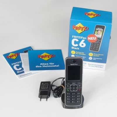 AVM FRITZ!Fon C6 schwarz, Display sporadisch Streifen - schnurloses DECT-Telefon - Bild 1 von 4