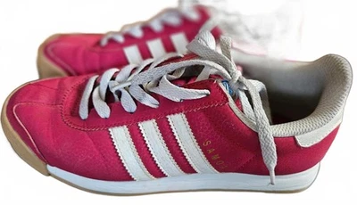 Adidas Samoa Dark Pink and White Women's Street Style Sneakers Size 5.5 - Image 1 of 4