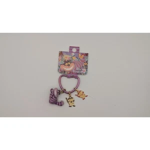 Disney Alice in Wonderland Cheshire Cat Keychain Heart Ring Japan Exclusive NWT - Picture 1 of 2