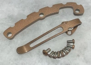 Titan Rücken Zwischenring und Tieftragetaschenclip für Spyderco hartnäckiges Messer - Bild 1 von 5