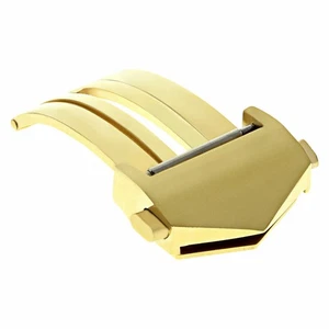 FOR LEATHER BAND RUBBER STRAP FOR TAG HEUER CARRERA MONACO CLASP 18/20 GOLD - Picture 1 of 3